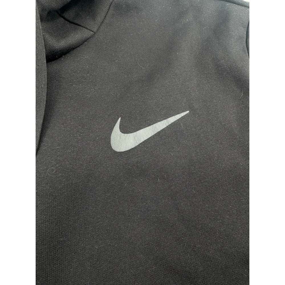 Nike Mens XL Dri-FIT Hoodie Black Pullover Gym Training Sweatshirt CU6214-010